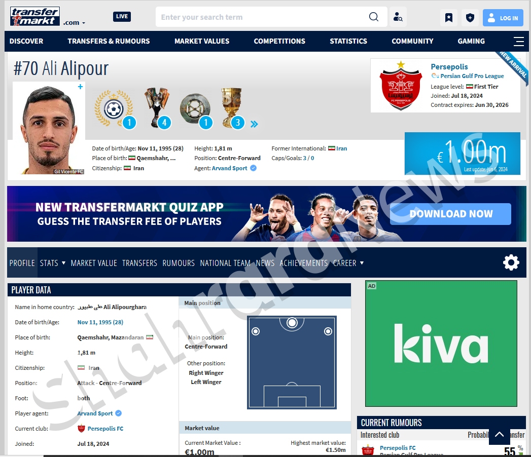 علیپور پرسپولیسی شد + عکس علیپور پرسپولیسی شد + عکس