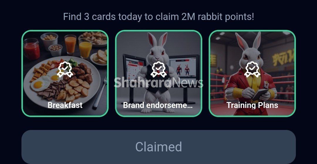 کارتهای امروز راکی ربیت (سهشنبه، ۲ مرداد ۱۴۰۳) کارتهای امروز راکی ربیت (سهشنبه، ۲ مرداد ۱۴۰۳)