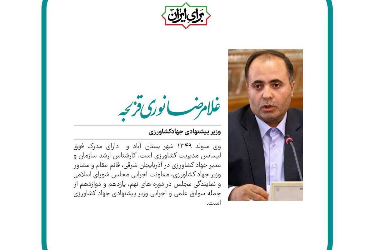 معرفی کامل تمام وزرای پیشنهادی دولت چهاردهم + اینفوگرافی و عکس معرفی کامل تمام وزرای پیشنهادی دولت چهاردهم + اینفوگرافی و عکس