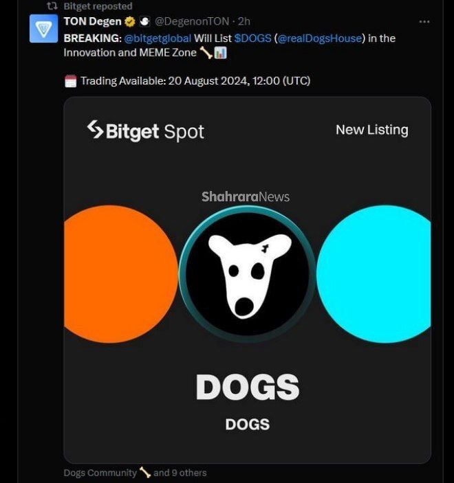 صرافیهایی که بهزودی «داگز» (Dogs) را لیست میکنند + قیمت اولیه داگز صرافیهایی که بهزودی «داگز» (Dogs) را لیست میکنند + قیمت اولیه داگز