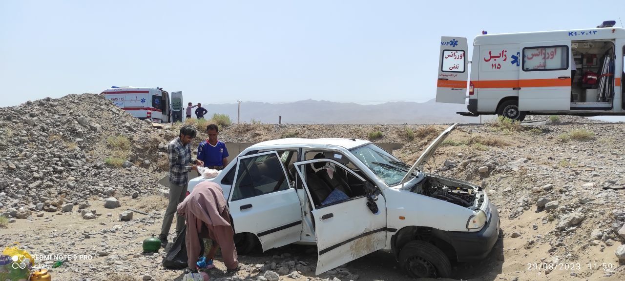 تصادف مرگبار در مسیر زاهدان به نهبندان با ۸ کشته و مصدوم (۱۲ شهریور ۱۴۰۳)