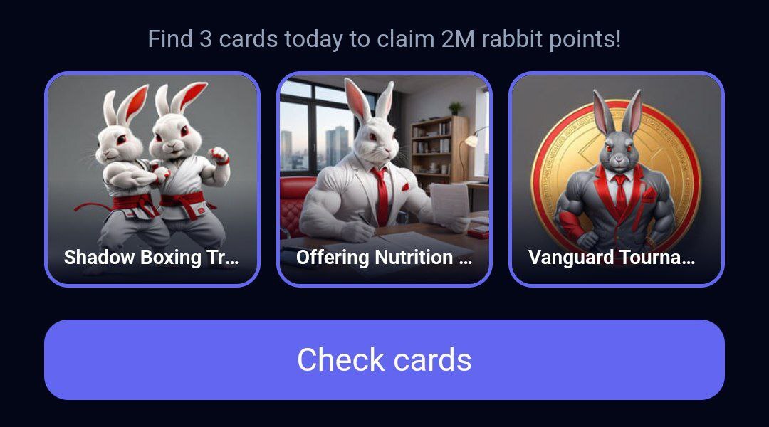 کارتهای امروز راکی ربیت (چهارشنبه ۱۴ شهریور ۱۴۰۳) + پاسخ انیگما جدید و توکنهای مخفی کارتهای امروز راکی ربیت (چهارشنبه ۱۴ شهریور ۱۴۰۳) + پاسخ انیگما جدید و توکنهای مخفی