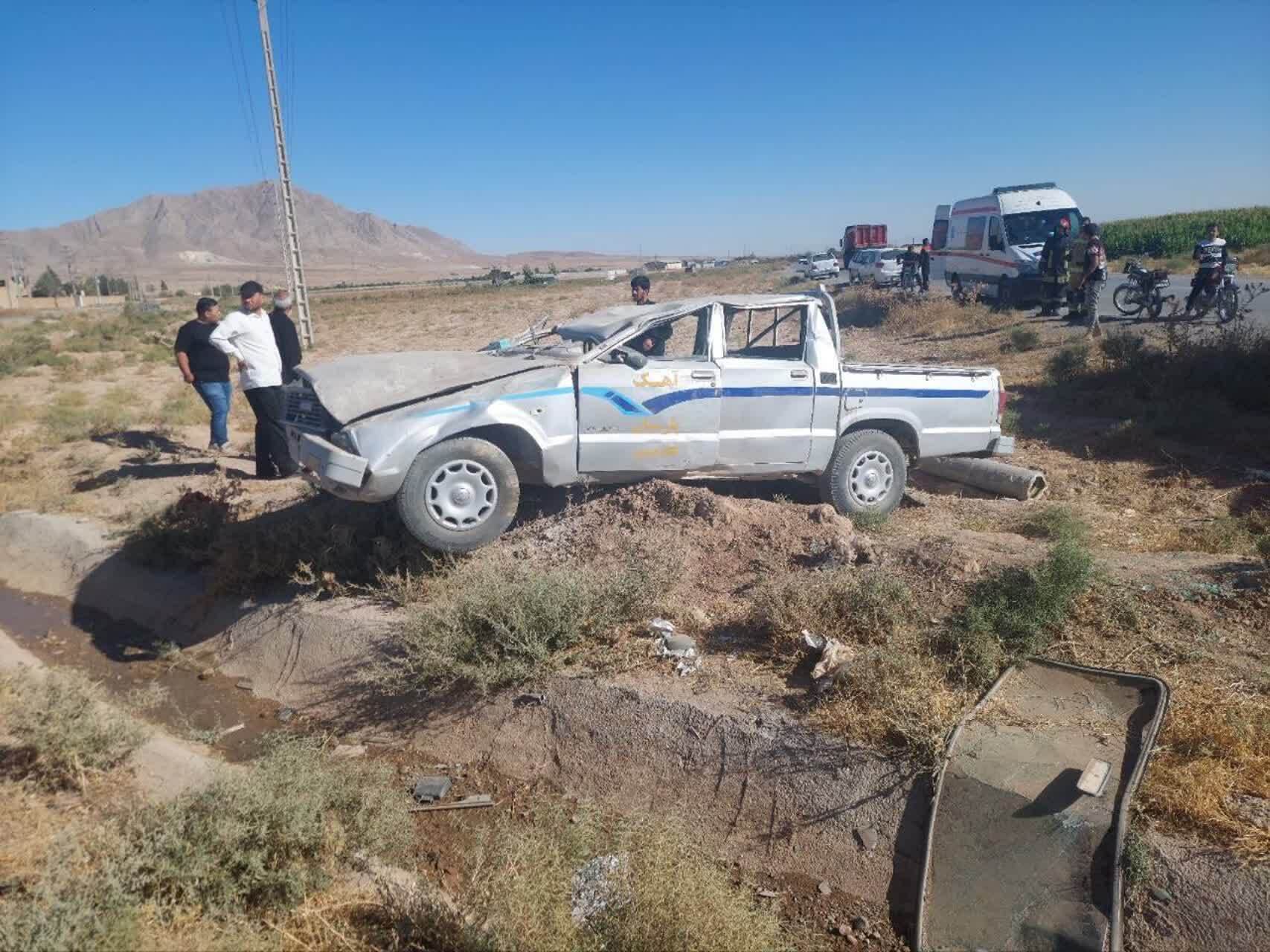 واژگونی دو خودرو در مشهد سه مصدوم برجای گذاشت (۲۱ شهریور ۱۴۰۳) واژگونی دو خودرو در مشهد سه مصدوم برجای گذاشت (۲۱ شهریور ۱۴۰۳)