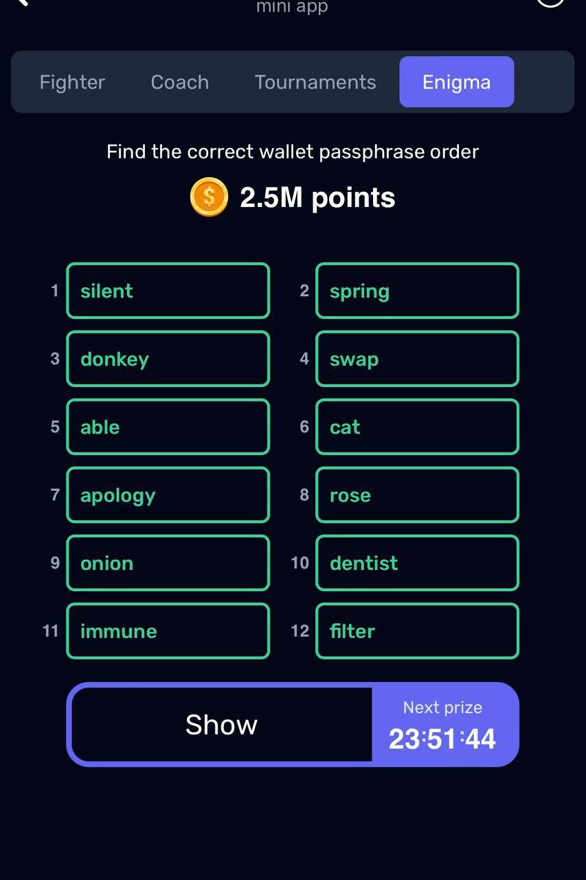 کارتهای امروز راکی ربیت (پنجشنبه ۲۲ شهریور ۱۴۰۳) + پاسخ انیگما جدید و توکنهای مخفی کارتهای امروز راکی ربیت (پنجشنبه ۲۲ شهریور ۱۴۰۳) + پاسخ انیگما جدید و توکنهای مخفی