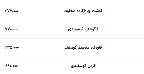 قیمت گوشت قرمز امروز ۲۸ شهریور ۱۴۰۳ + جدول قیمت گوشت قرمز امروز ۲۸ شهریور ۱۴۰۳ + جدول