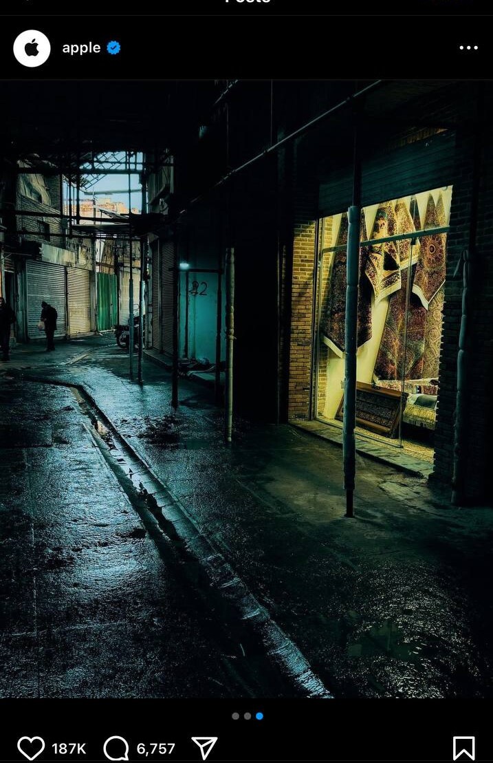 ماجرای عکسهای «بازار سرشور مشهد» که از صفحه اینستاگرام «اپل» سردرآورد ماجرای عکسهای «بازار سرشور مشهد» که از صفحه اینستاگرام «اپل» سردرآورد