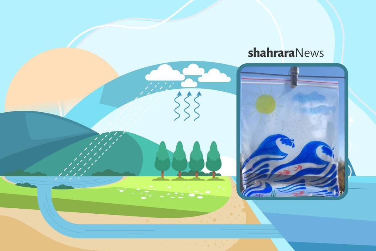 آب در زمین به سه حالت گاز، مایع و جامد وجود دارد. مقدار آب روی این سیاره و جو آن ثابت می‌ماند، اما به‌طور پیوسته در این سه حالت تغییر شکل می‌دهد.