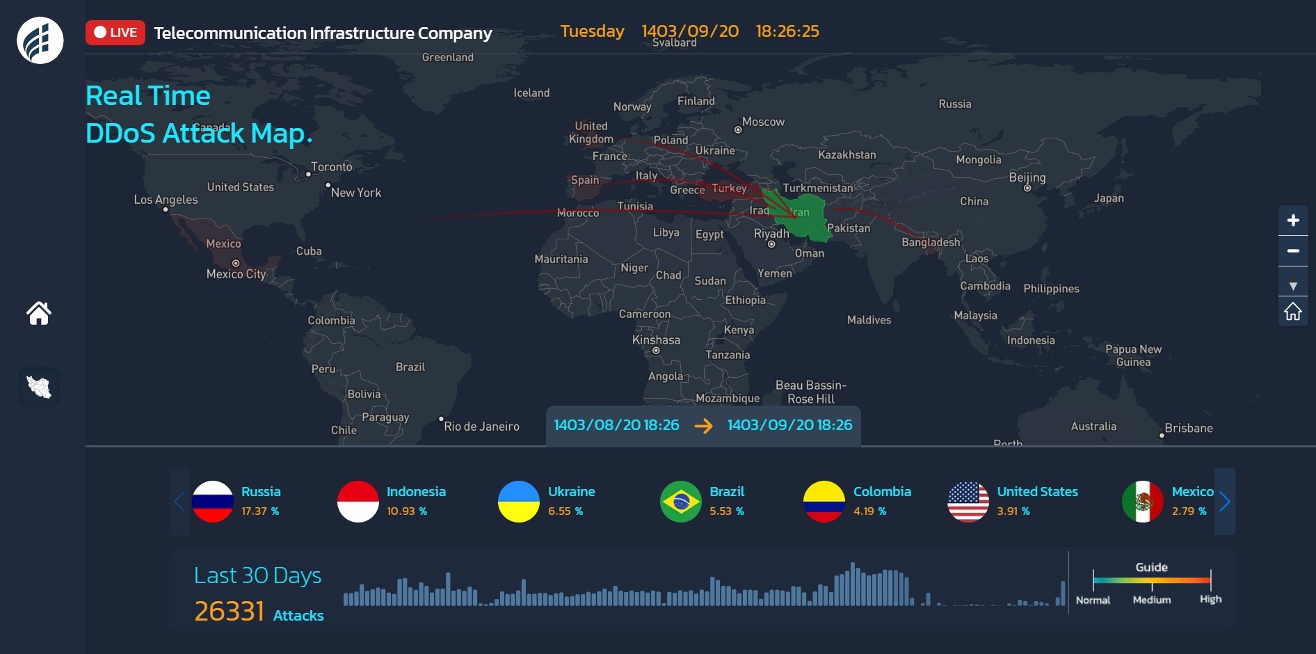 مدیرعامل ارتباطات زیرساخت: سامانهای برای رصد لحظهبهلحظه حملات سایبری ایجاد شده است مدیرعامل ارتباطات زیرساخت: سامانهای برای رصد لحظهبهلحظه حملات سایبری ایجاد شده است