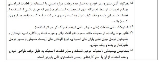 جزئیات موارد ابطال گارانتی خودرو اعلام شد + عکس (۳ آذر ۱۴۰۳) جزئیات موارد ابطال گارانتی خودرو اعلام شد + عکس (۳ آذر ۱۴۰۳)