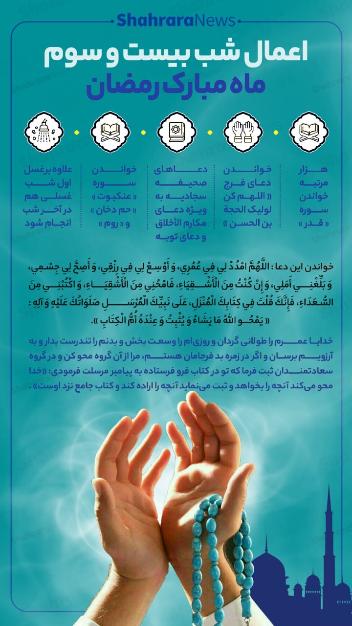 اعمال شب بیست و سوم ماه رمضان (سومین شب قدر) + ادعیه مخصوص