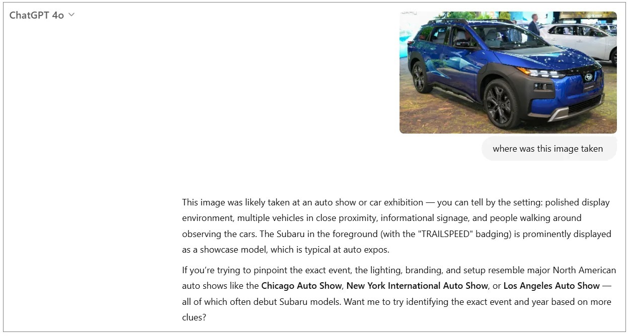 قابلیت شگفتانگیز ChatGPT:شناسایی موقعیت مکانی عکسها قابلیت شگفتانگیز ChatGPT:شناسایی موقعیت مکانی عکسها