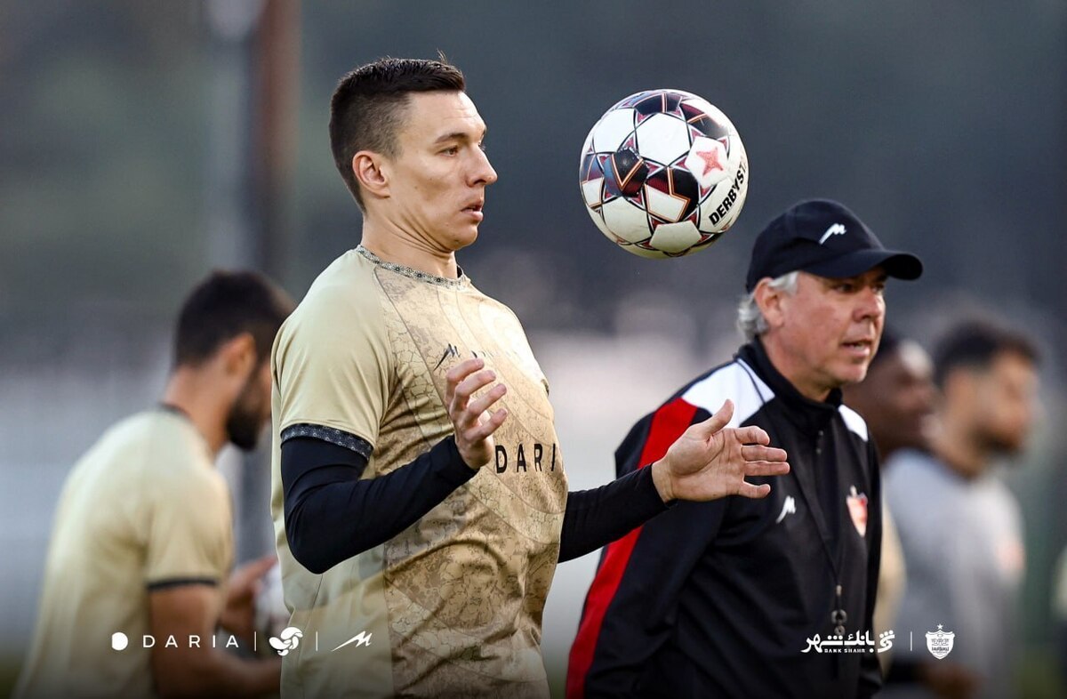 اولین حضور سرگیف در تمرین پرسپولیس + عکس