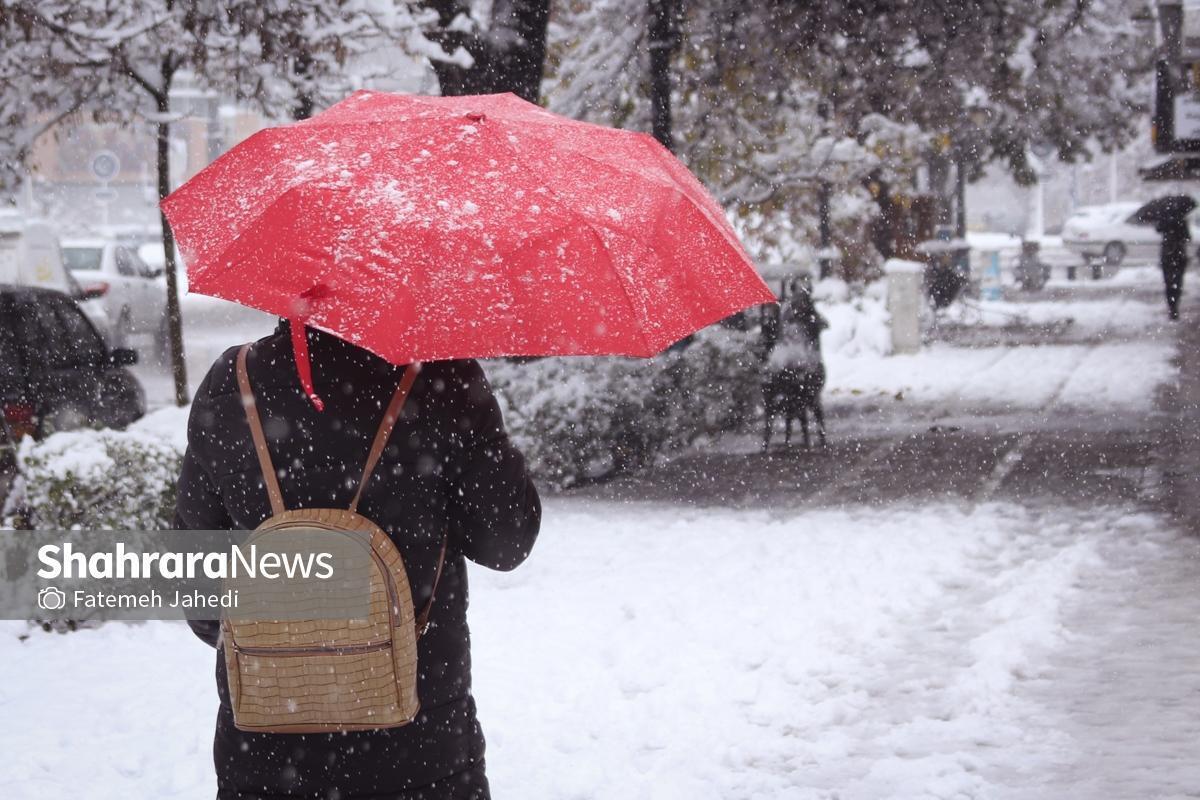 ویدئو | بارش زیبای برف در مشهد (۲۶ دی ۱۴۰۴)