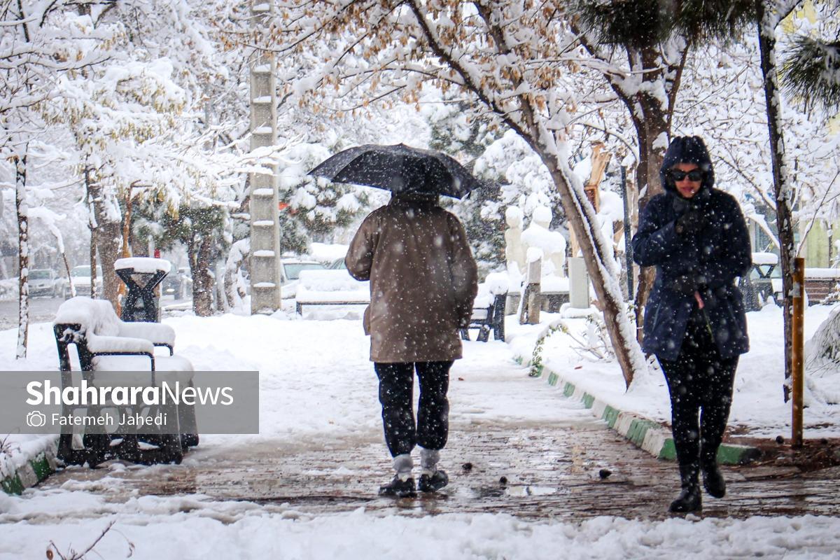 تداوم بارش باران و برف در خراسان رضوی تا فردا (شنبه، ۲۷ دی ۱۴۰۴)