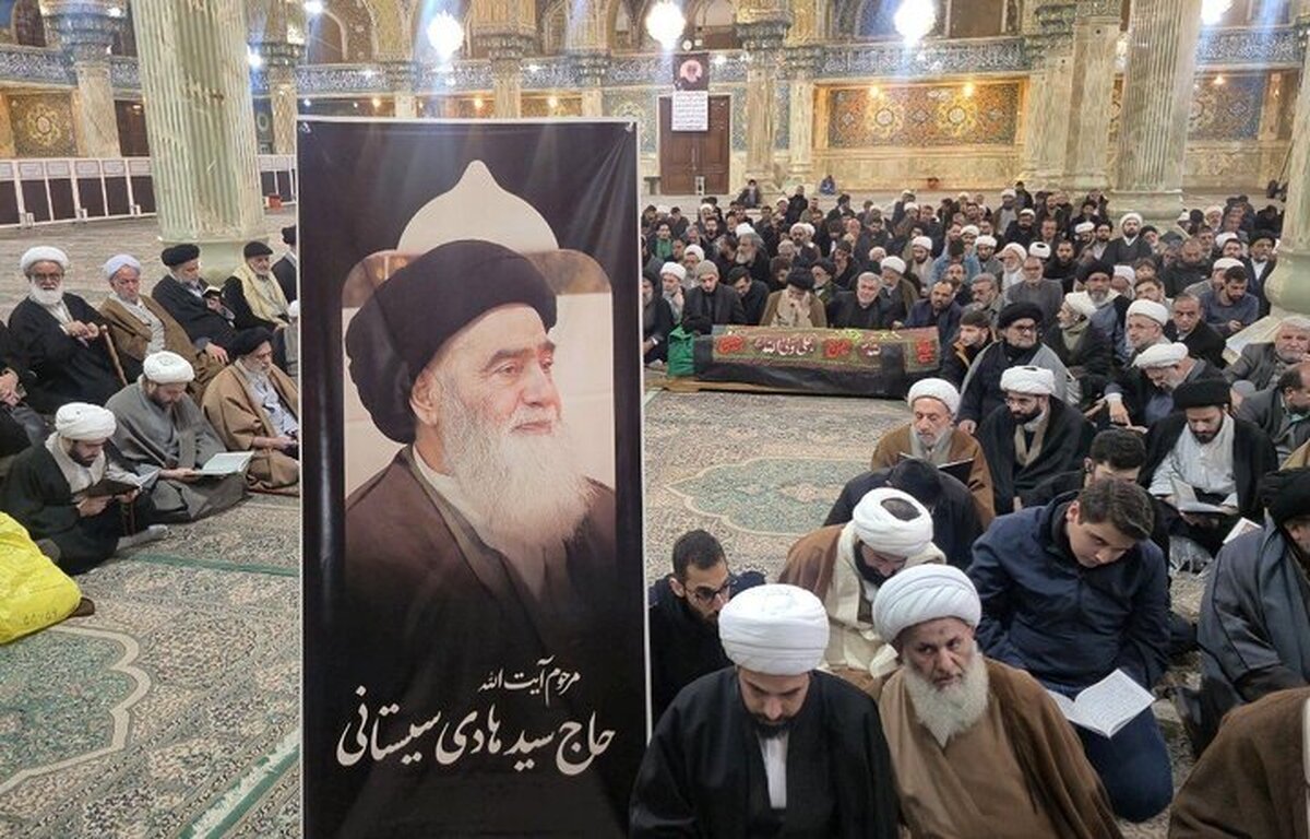 &zwnj;پیکر برادر آیت&zwnj;الله سیستانی در قم تشییع شد