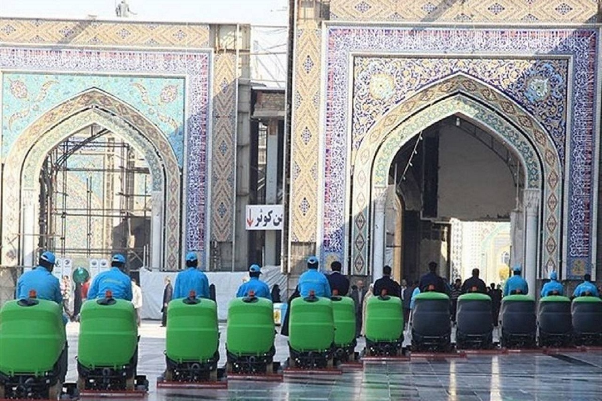 ۴۰۰ هزار مترمربع از فضا&zwnj;های حرم امام&zwnj;رضا(ع) روزانه تطهیر می&zwnj;شود