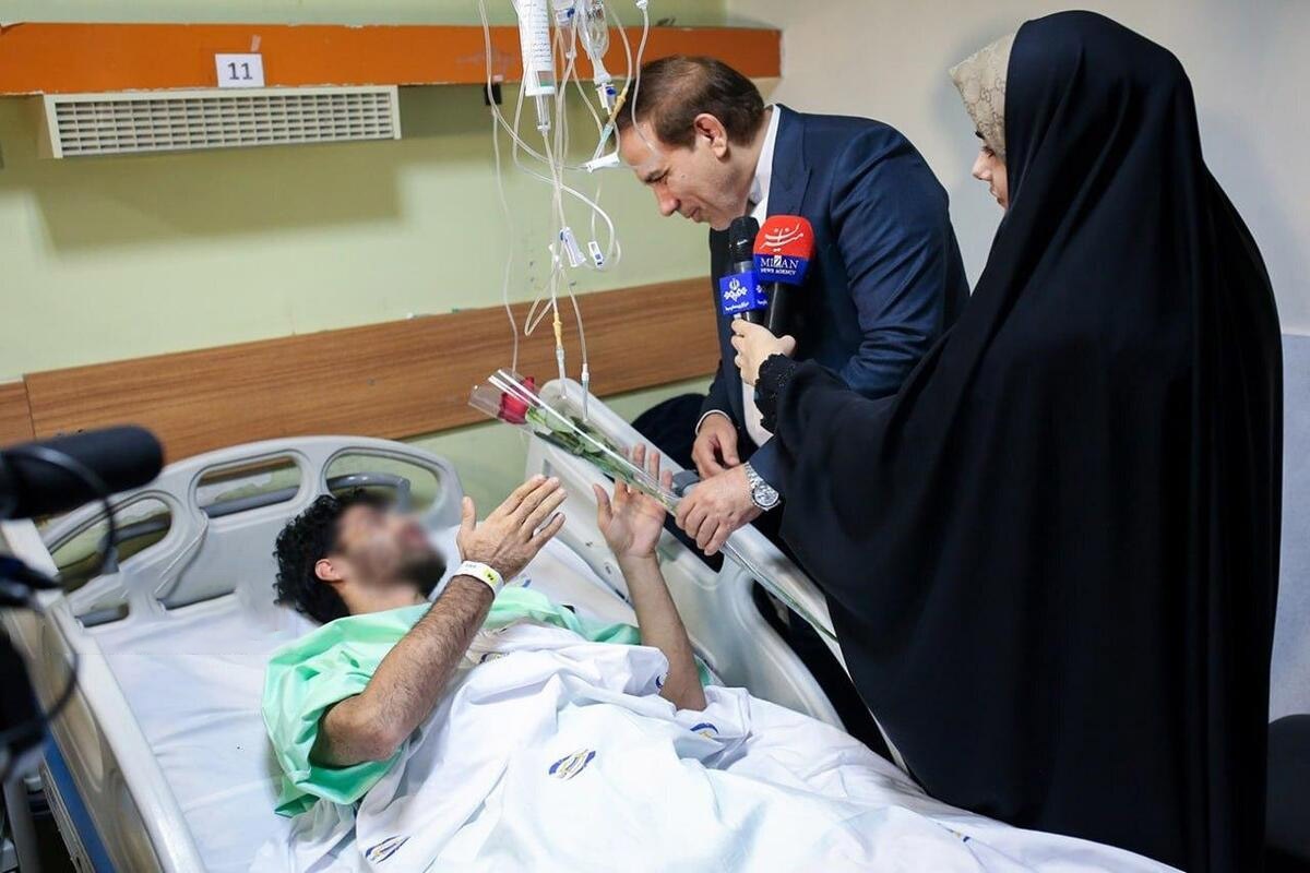 عیادت و گفت‌و‌گو با مجروحان حوادث اخیر، توسط معاون قوه‌قضائیه