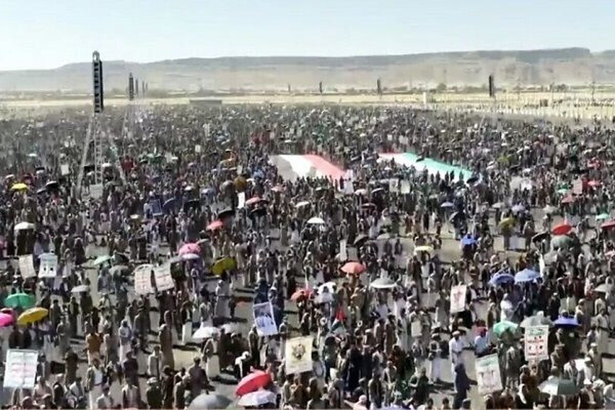 راهپیمایی گسترده یمنی&zwnj;ها در حمایت از ملت فلسطین