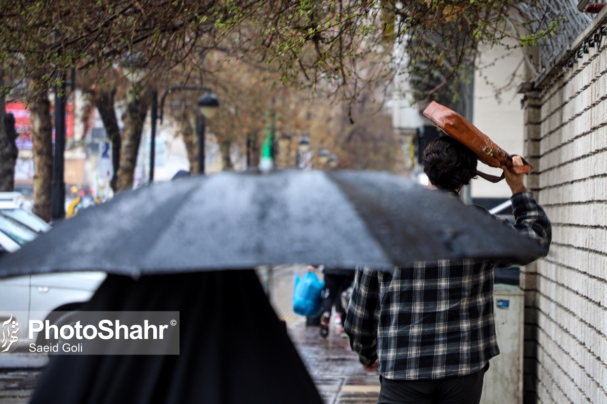 پیش&zwnj;بینی هواشناسی مشهد و خراسان رضوی امروز (پنجشنبه، ۳۰ بهمن ۱۴۰۴) | بارش پراکنده و وقوع رعدوبرق در نیمه شمالی استان