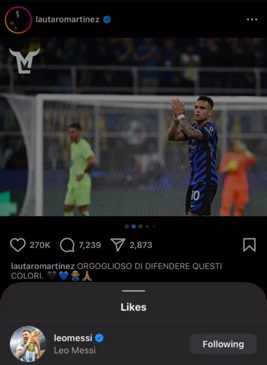 حمایت مسی از کاپیتان اینتر حمایت مسی از کاپیتان اینتر