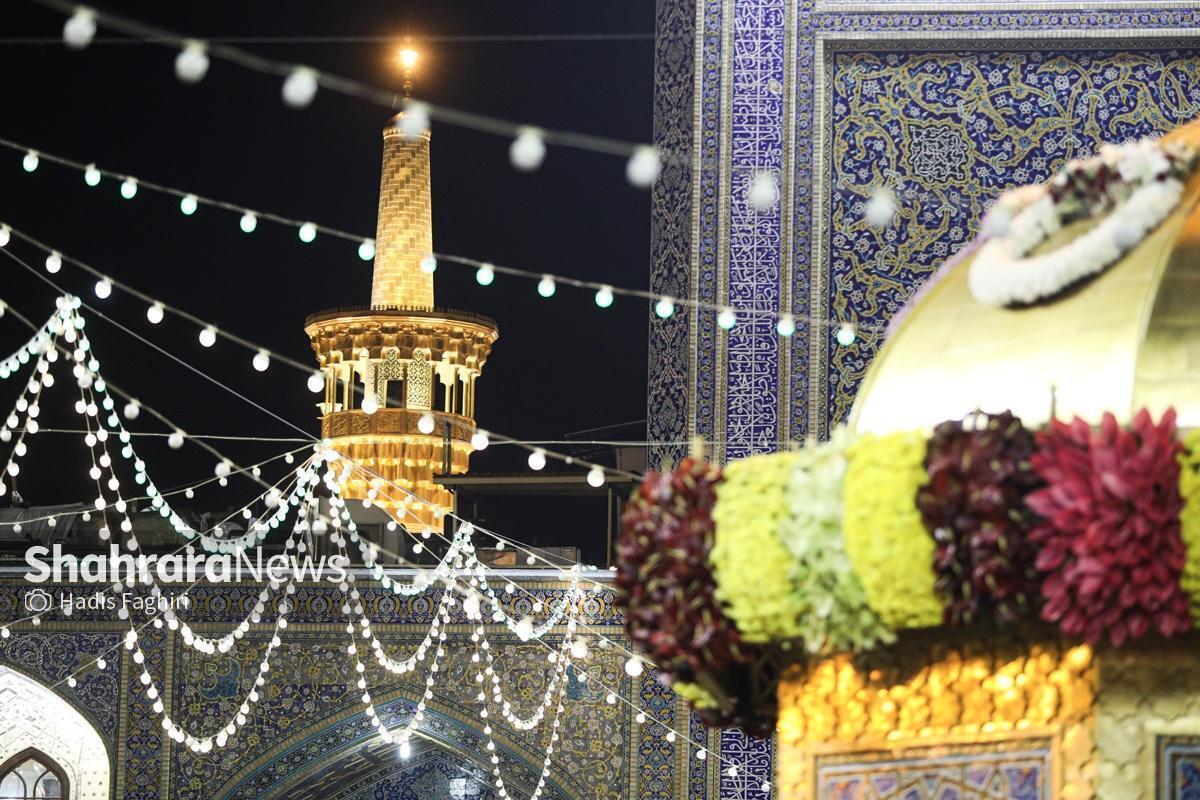بزرگ‌ترین نورافشانی و آتش‌بازی تاریخ مشهد ساعت ۲۰:۰۸ دقیقه شب میلاد امام هشتم(ع) در خیابان امام‌رضا(ع) اجرا شد.