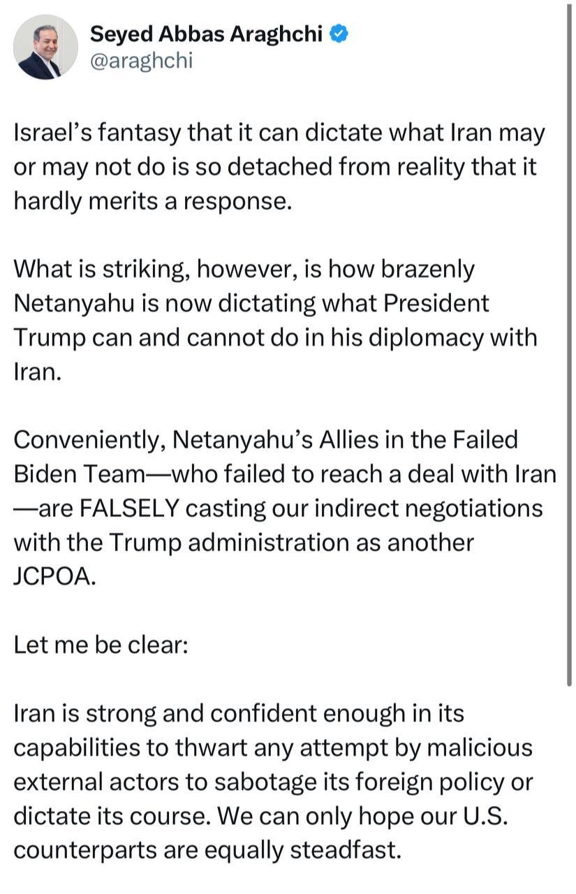 عراقچی: ایران توانایی خنثی کردن هرگونه تلاش برای خرابکاری در سیاست خارجیاش را دارد عراقچی: ایران توانایی خنثی کردن هرگونه تلاش برای خرابکاری در سیاست خارجیاش را دارد