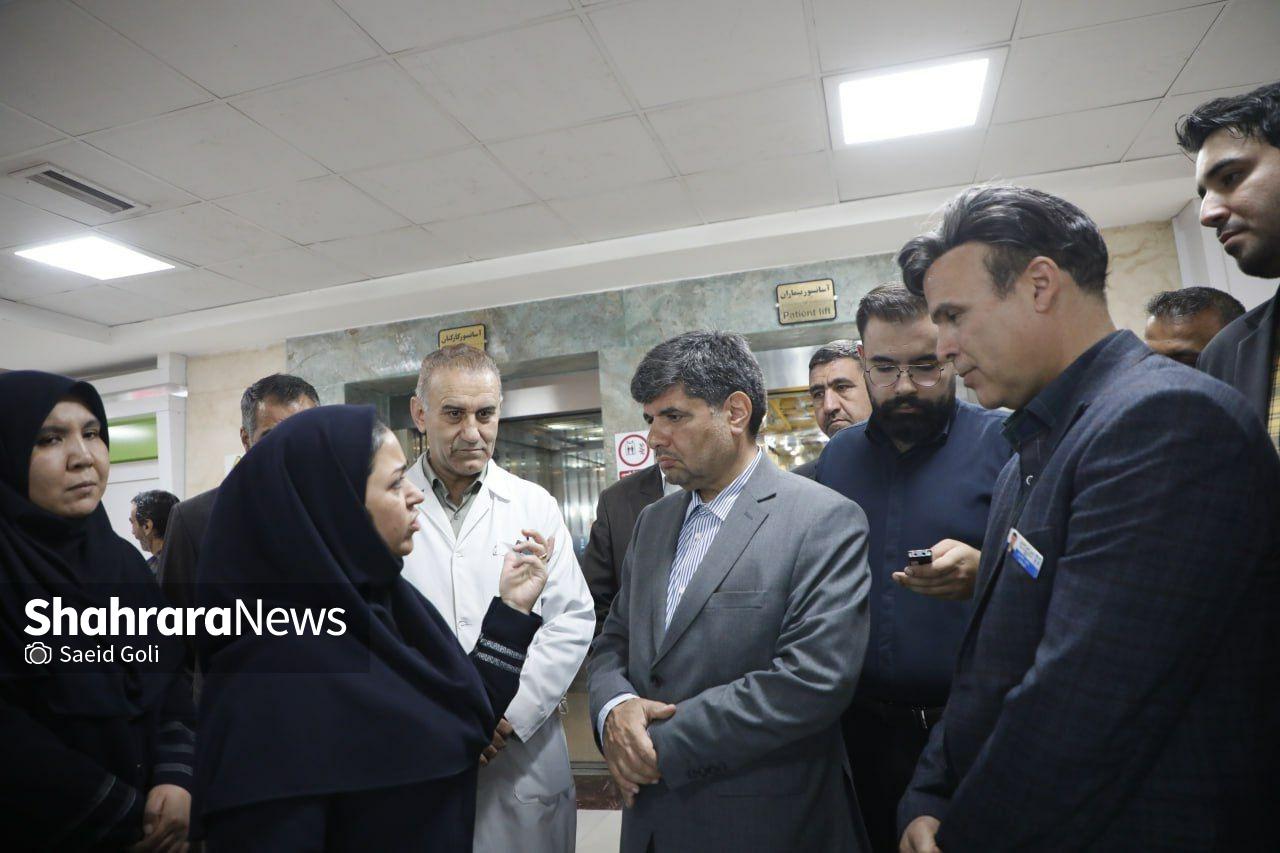 روایتی از بازدید سرزده فرماندار مشهد از بیمارستان شهید کامیاب | از رنج بیماران در صف انتظار جراحی تا کمبود ۲۰۰ میلیاردی برای اتاقهای غمل نیمهکاره روایتی از بازدید سرزده فرماندار مشهد از بیمارستان شهید کامیاب | از رنج بیماران در صف انتظار جراحی تا کمبود ۲۰۰ میلیاردی برای اتاقهای غمل نیمهکاره