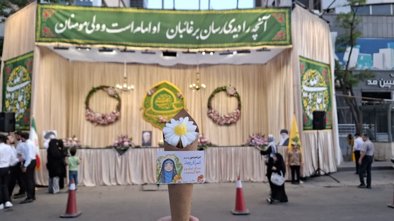 شادمانه‌ای کودکانه در عید غدیر | تکریم غدیر و یادمان شهدا در موکب انصارالحسن(ع)