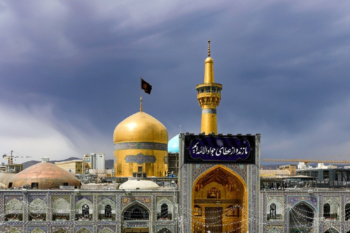 حرم مطهر رضوی سوگوار شهادت امام جواد(ع) شد
