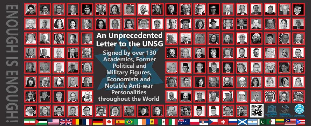 بیانیه رئیس دانشکده مطالعات جهان و جمعی از اساتید خطاب به دبیرکل سازمان ملل در خصوص جنایات جنگی صهیونیست ها بیانیه رئیس دانشکده مطالعات جهان و جمعی از اساتید خطاب به دبیرکل سازمان ملل در خصوص جنایات جنگی صهیونیست ها