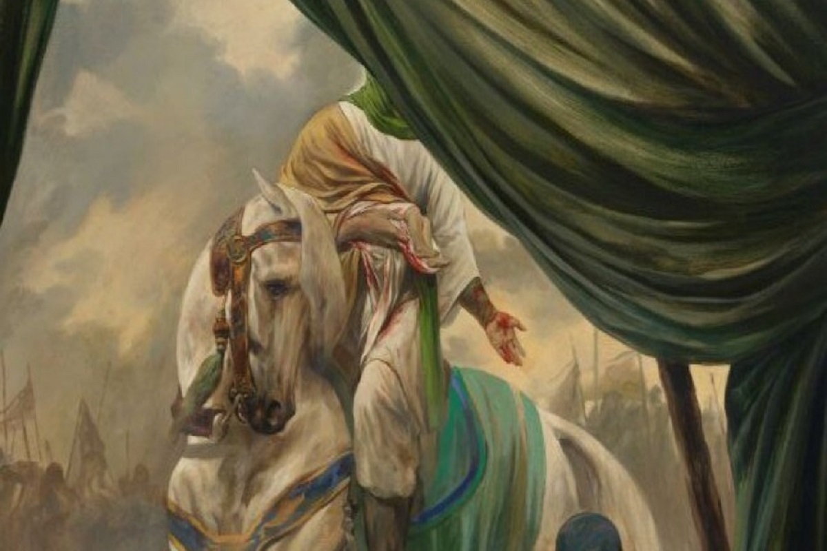 حسن روح‌الامین، تابلوی نقاشی جدید خود را با عنوان «سند» برای شهادت حضرت علی اصغر (ع) منتشر کرد.