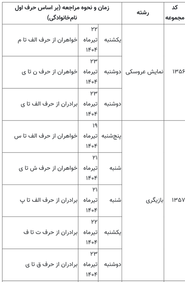 اعلام زمان برگزاری آزمون عملی و تشریحی کارشناسیارشد ناپیوسته سال ۱۴۰۴ اعلام زمان برگزاری آزمون عملی و تشریحی کارشناسیارشد ناپیوسته سال ۱۴۰۴