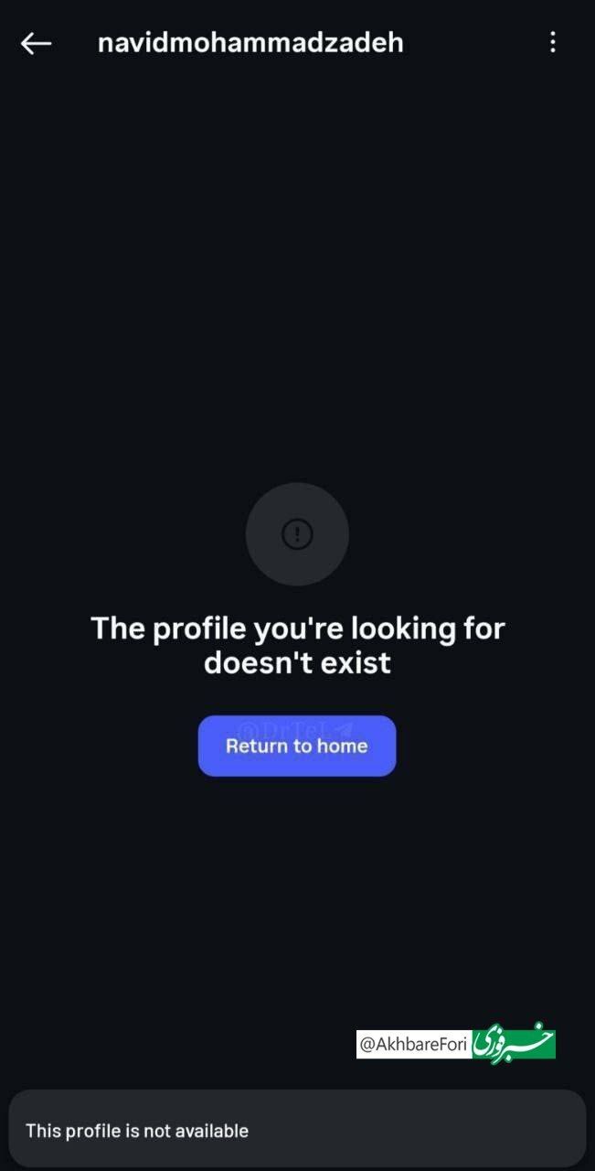 نوید محمدزاده حساب اینستاگرامی خود را حذف کرد + عکس نوید محمدزاده حساب اینستاگرامی خود را حذف کرد + عکس