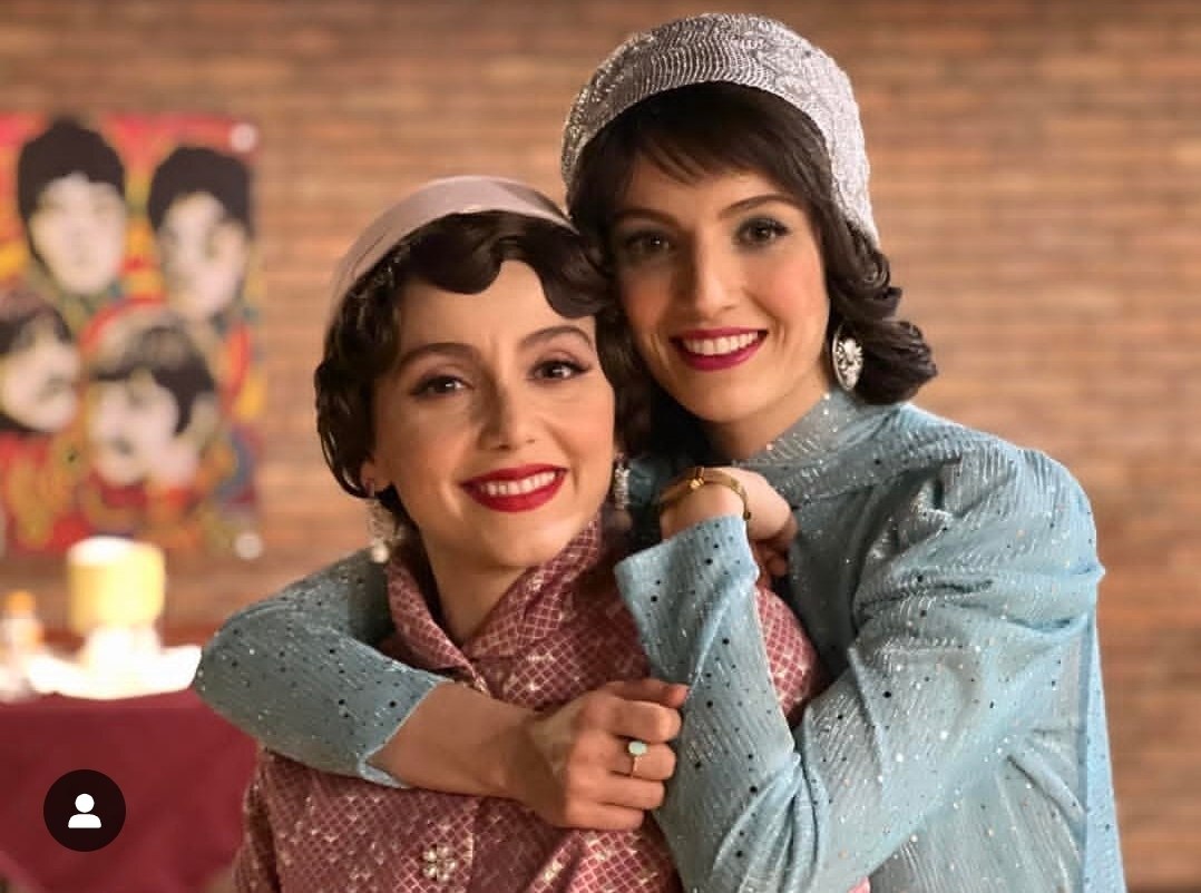 مهسا حجازی و نازنین بیاتی در پشت‌صحنه سریال جنجالی «تاسیان» + عکس