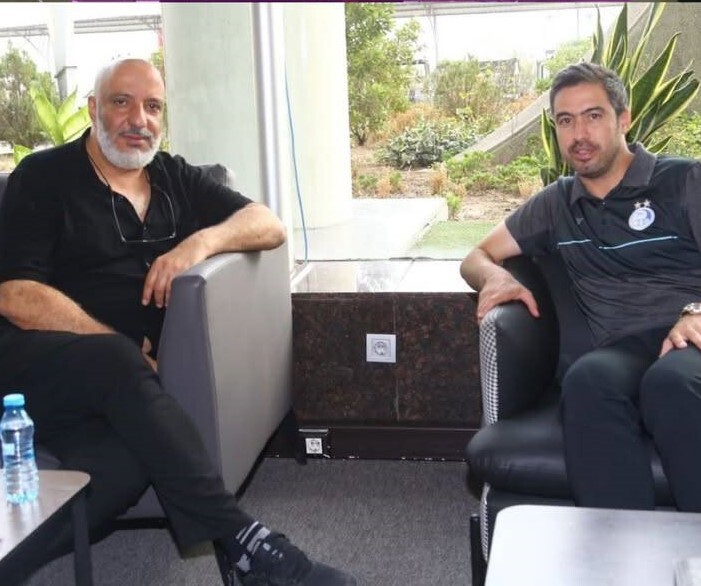 دیدار ریما رامین‌فر و امیر جعفری با سرمربی استقلال + عکس