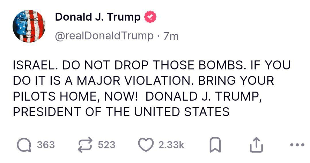 واکنش ترامپ به ادعای نقض آتشبس میان ایران و اسرائیل واکنش ترامپ به ادعای نقض آتشبس میان ایران و اسرائیل