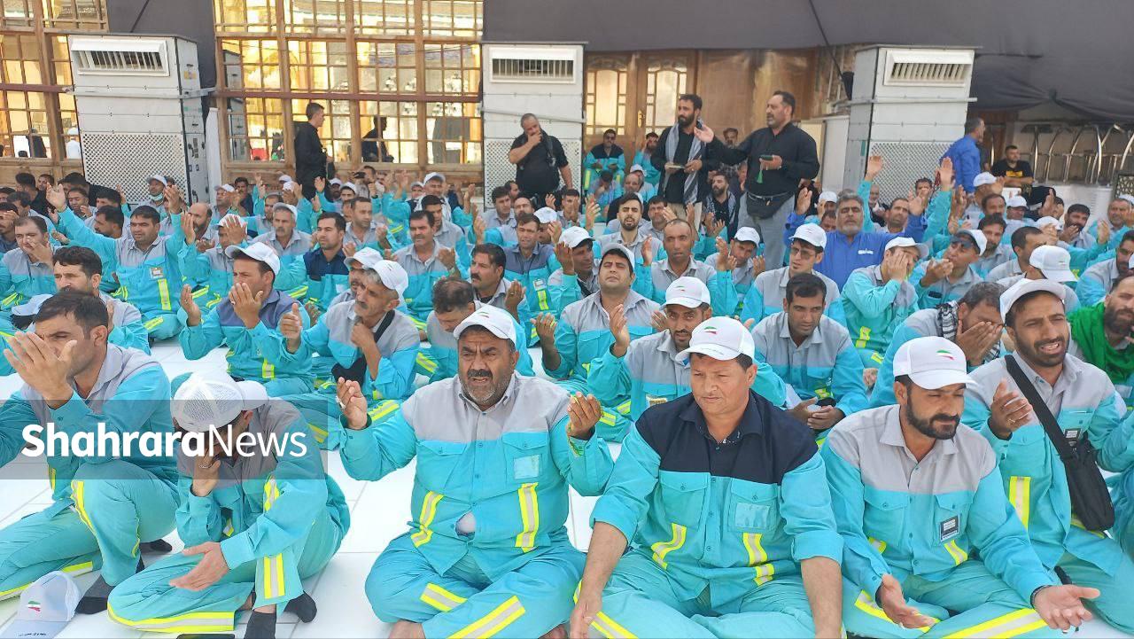 فیروزهپوشان رضوی در پناه گنبدهای زرد کاظمین+ عکس فیروزهپوشان رضوی در پناه گنبدهای زرد کاظمین+ عکس