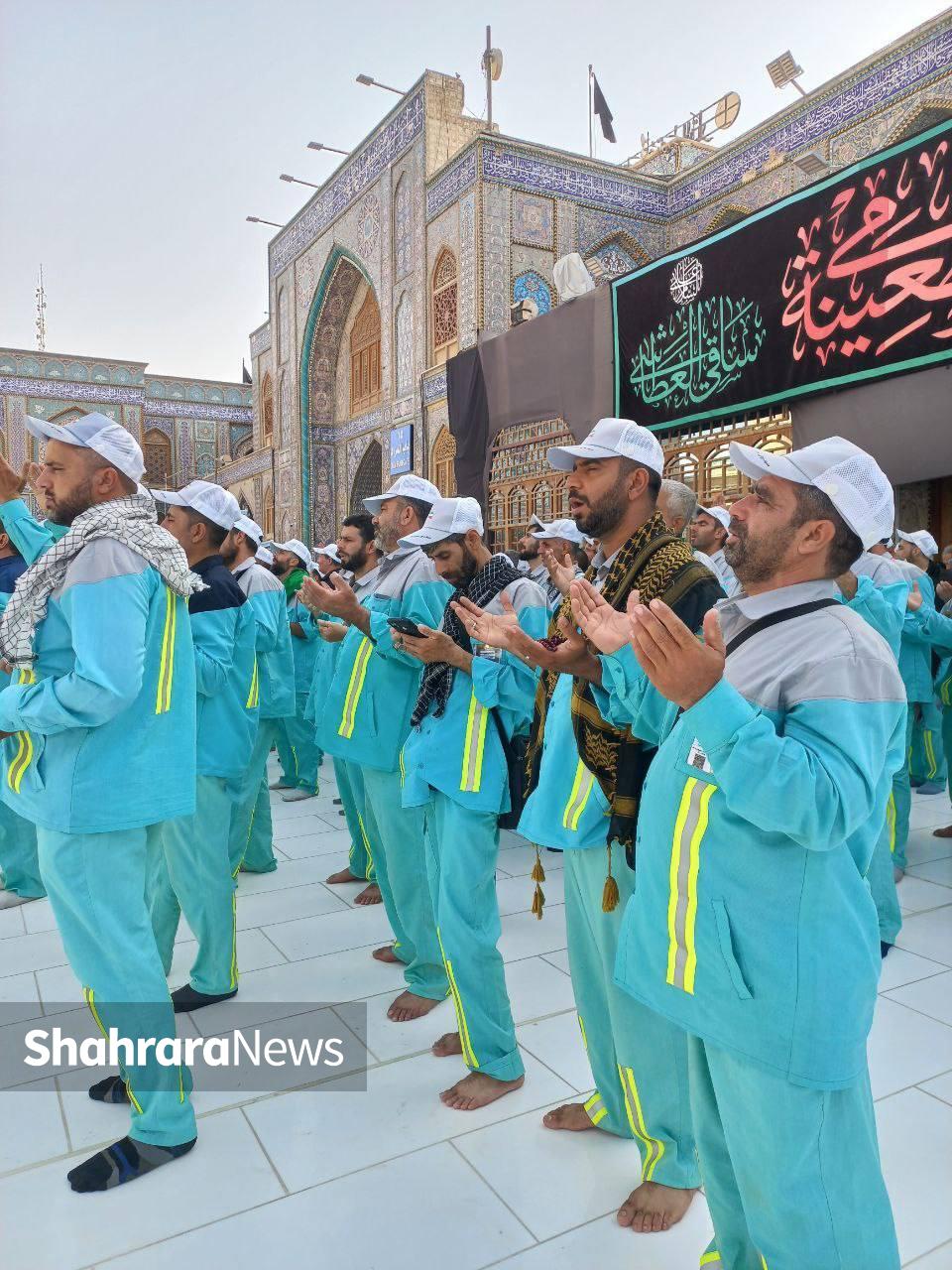 فیروزهپوشان رضوی در پناه گنبدهای زرد کاظمین+ عکس فیروزهپوشان رضوی در پناه گنبدهای زرد کاظمین+ عکس