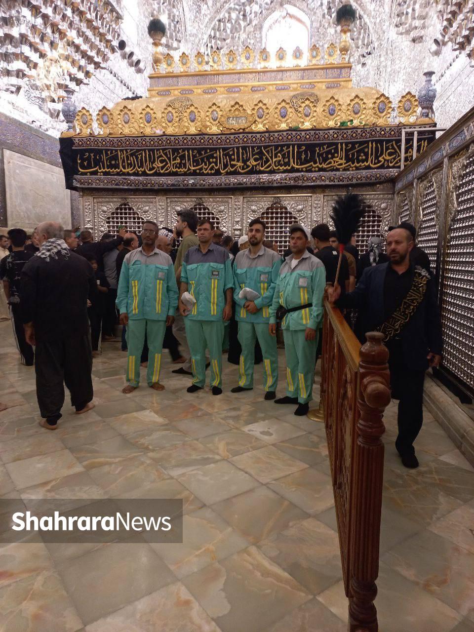 فیروزهپوشان رضوی در پناه گنبدهای زرد کاظمین+ عکس فیروزهپوشان رضوی در پناه گنبدهای زرد کاظمین+ عکس