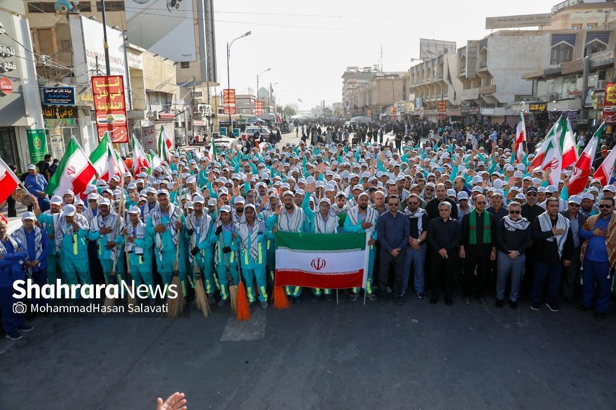 فعالیت‌های خدمت رسانی کاروان «خدام‌الحسین علیه‌السلام» شهرداری مشهد در شهر نجف اشرف به صورت رسمی آغاز شد.
