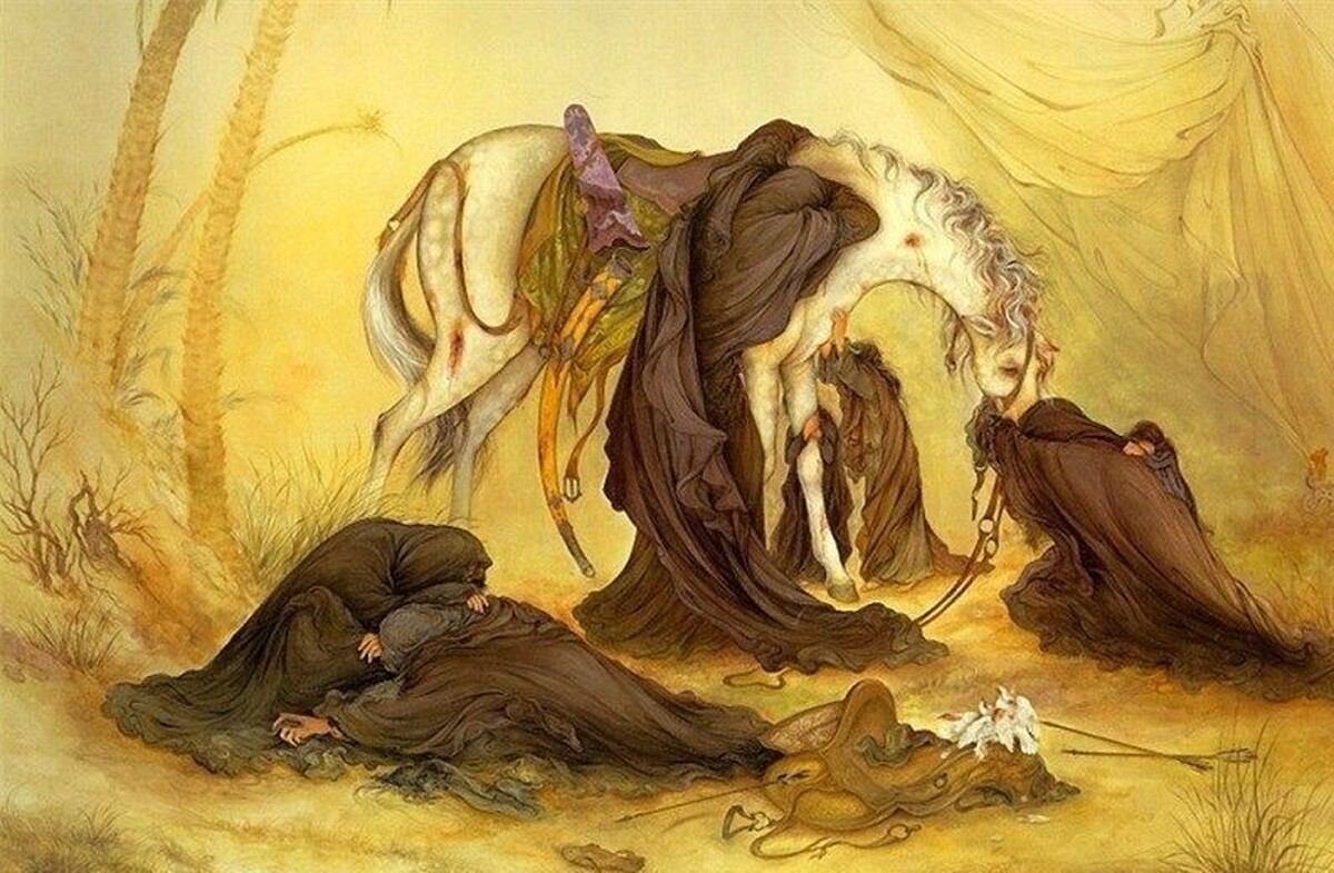 درباره نقش زنان در آثار زنده یاد استاد فرشچیان| بانوان در شاهکار عصر عاشورا «چارچوبساز فضای مرثیه» هستند