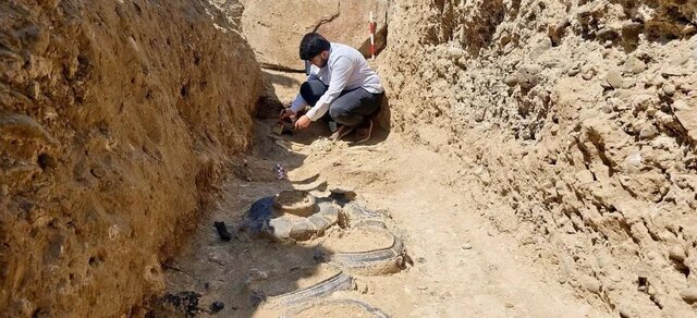 کشف مقبره ۳۸۰۰ساله یک جنگجو در آذربایجان کشف مقبره ۳۸۰۰ساله یک جنگجو در آذربایجان