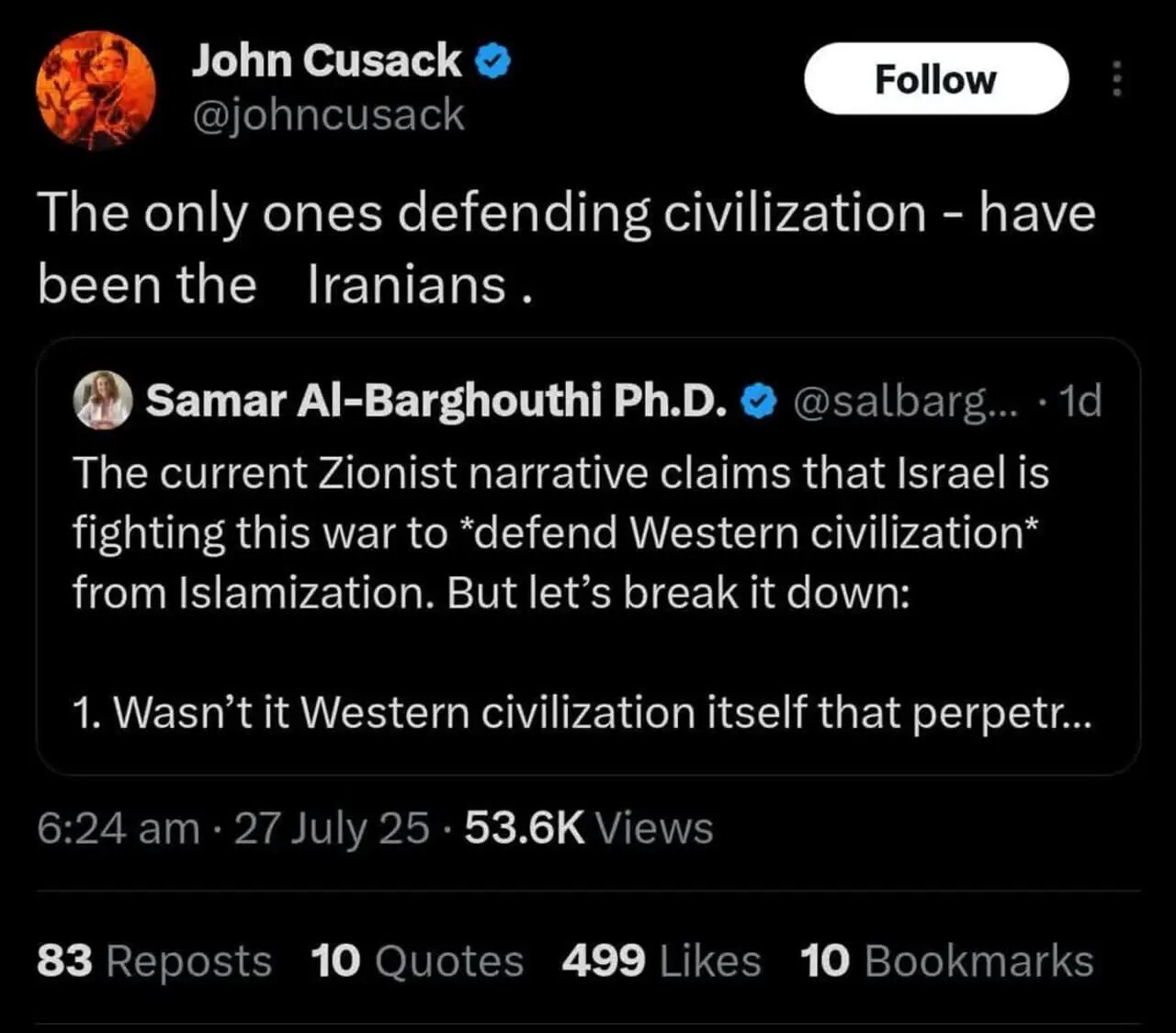 بازیگر معروف هالوود ایرانیان را تحسین کرد! + عکس بازیگر معروف هالوود ایرانیان را تحسین کرد! + عکس