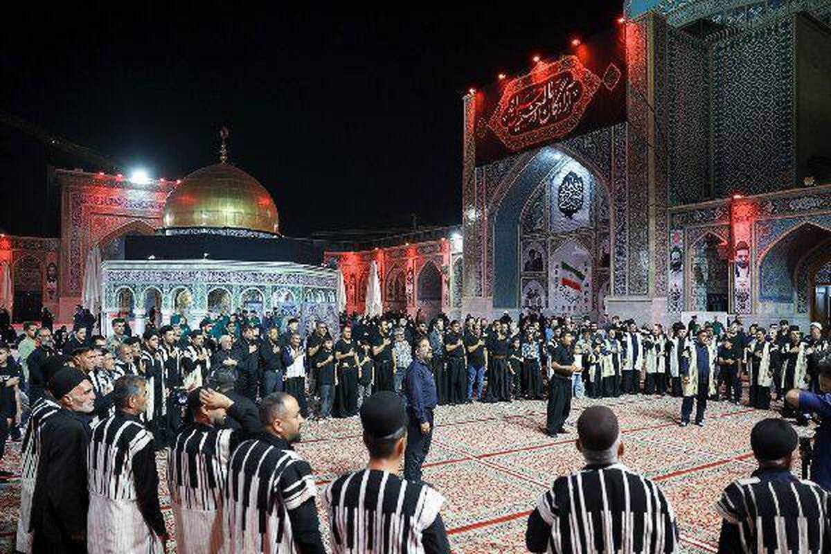 عزاداری سنتی بختیاری‌ها در حسینیه حرم مطهر رضوی    