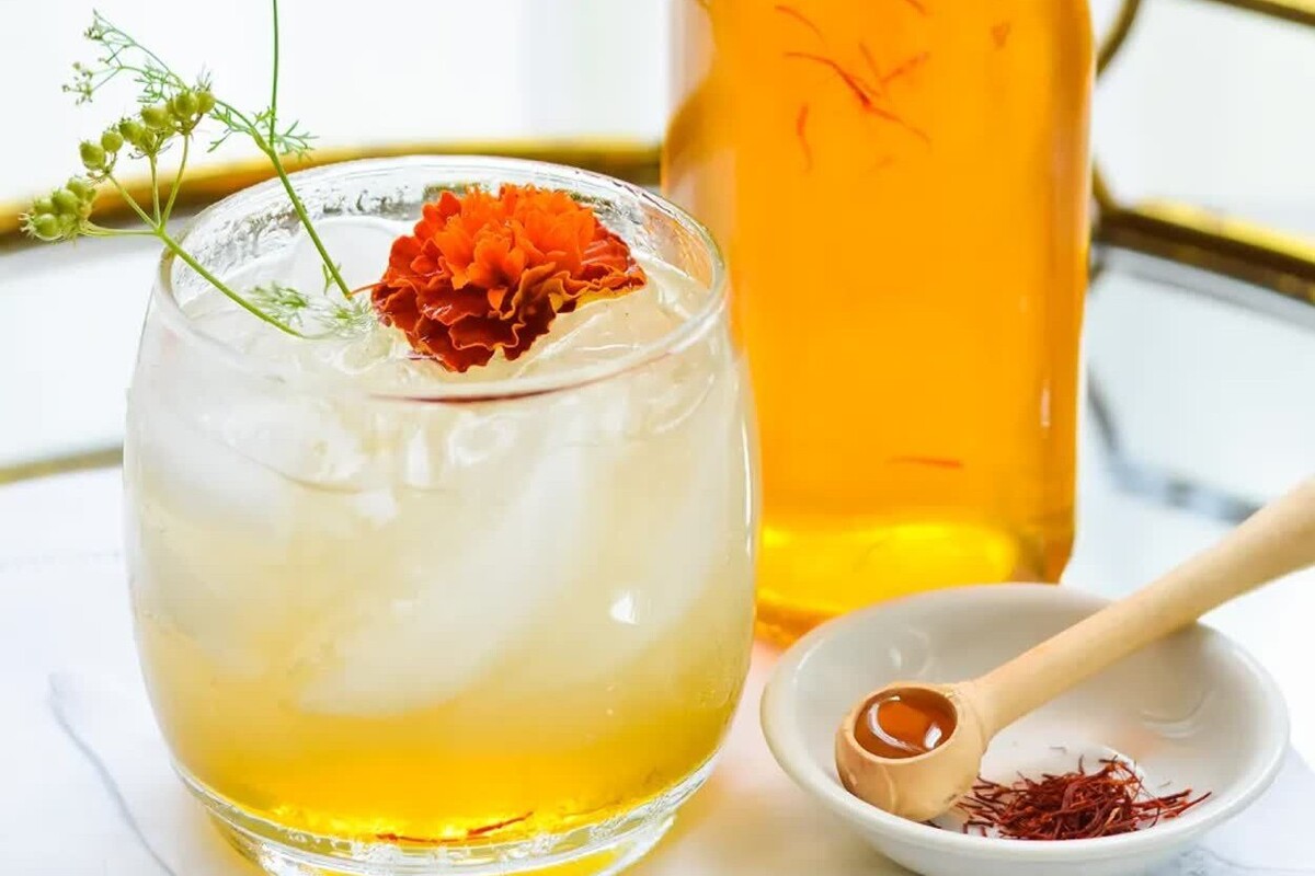 طرز تهیه شربت زعفران بسیار خوشمزه و ساده