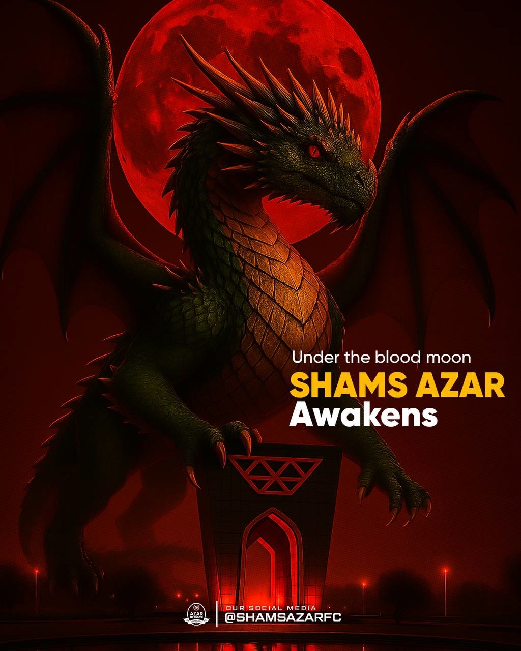 طرح خلاقانه باشگاه شمس آذر از ماه خونی + عکس طرح خلاقانه باشگاه شمس آذر از ماه خونی + عکس