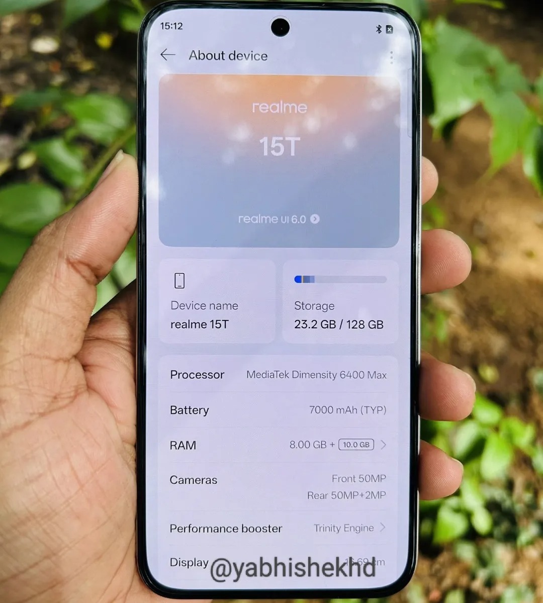 تصویر گوشی ریلمی 15T لو رفت + مشخصات تصویر گوشی ریلمی 15T لو رفت + مشخصات