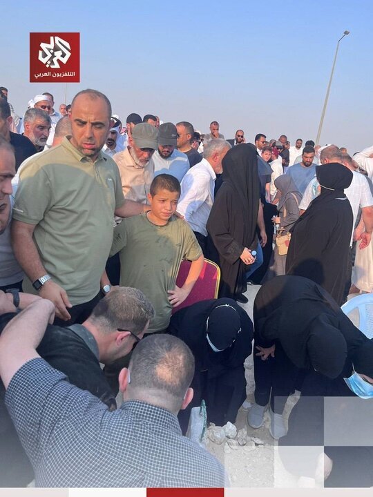حضور رهبران ارشد حماس در مراسم تشییع شهدا در قطر + عکس (۲۰ شهریور ۱۴۰۴) حضور رهبران ارشد حماس در مراسم تشییع شهدا در قطر + عکس (۲۰ شهریور ۱۴۰۴)