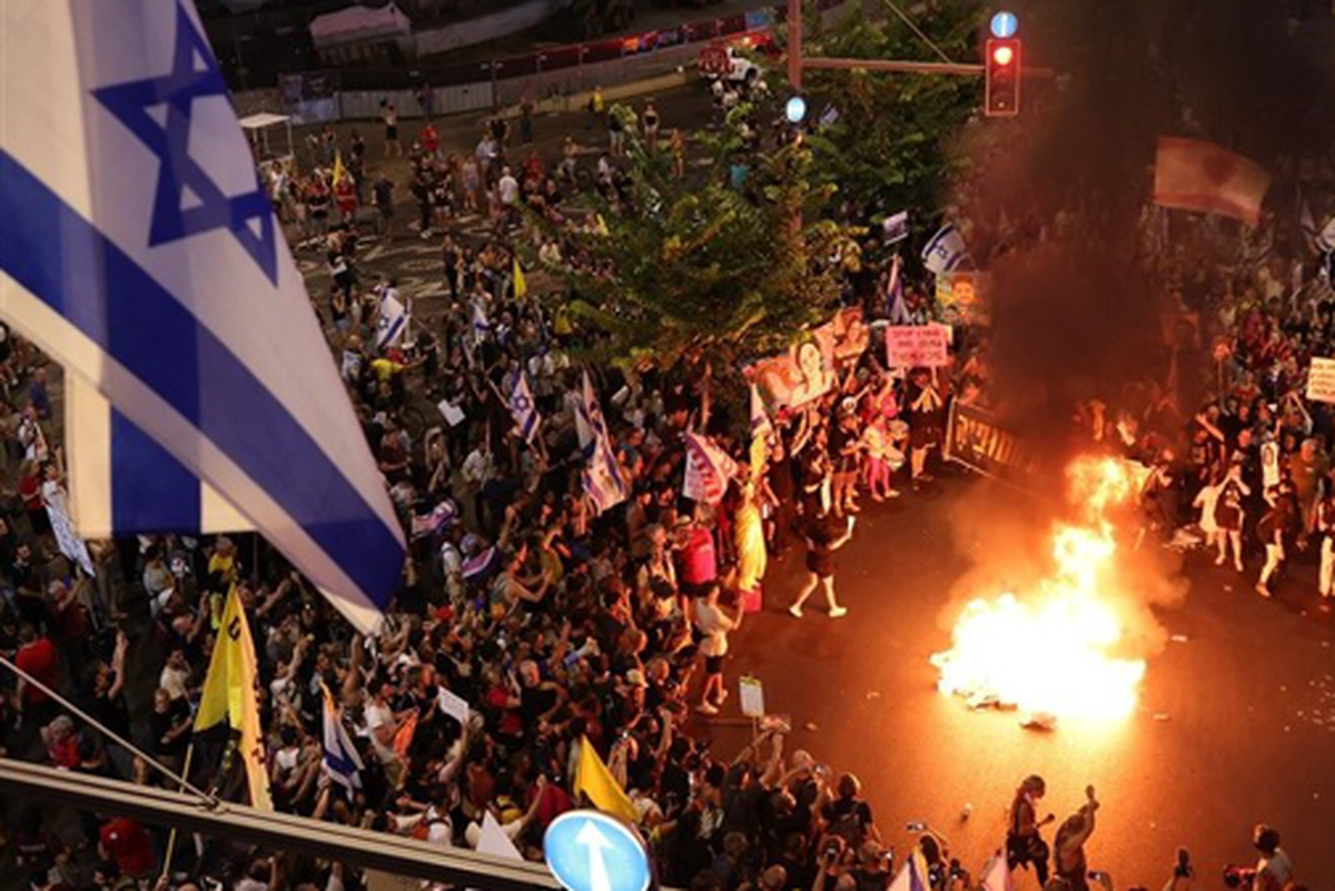 افزایش درگیری‌ها و اعتراضات خیابانی در اسرائیل + فیلم