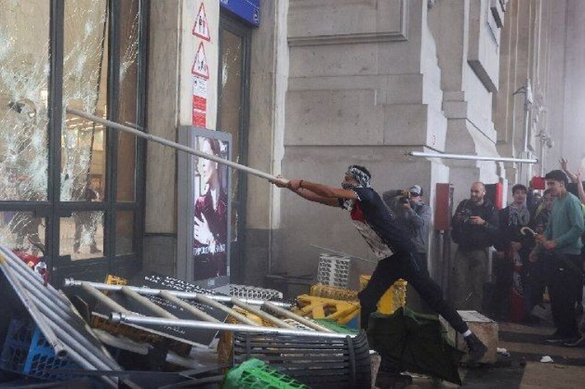 درگیری حامیان فلسطین در ایتالیا با پلیس